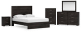 Rosendale Panel Bed, Dresser, Mirror, Chest and Nightstand