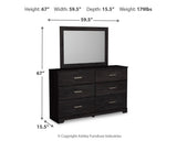 Rosendale Panel Bed with Mirrored Dresser