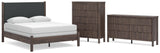 Pamytta Upholstered Panel Bed, Dresser and Chest