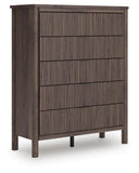 Pamytta Upholstered Panel Platform Bed, Chest and Nightstand