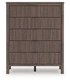 Pamytta Upholstered Panel Bed, Dresser, Mirror and Nightstand