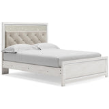Altyra Upholstered Panel Bed, Dresser, Mirror, Chest and 2 Nightstands