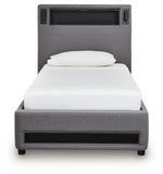 Finigale Upholstered Bed with Wireless Audio
