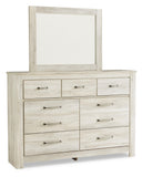 Bellaby Crossbuck Panel Bed with Mirrored Dresser, Chest and Nightstand