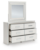 Zuraleus Upholstered Panel Bed, Dresser, Mirror and Chest