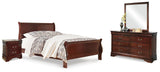 Alisdair Sleigh Bed, Dresser, Mirror, and Nightstand
