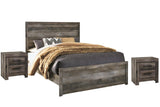 Wynnlow Panel Bed with 2 Nightstands