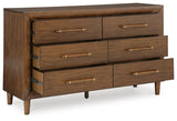 Lyncott Upholstered Bed with Dresser and 2 Nightstands