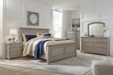 Lettner Panel Bed with Mirrored Dresser, Chest and Nightstand