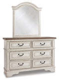 Realyn Panel Bed with Mirrored Dresser, Chest and 2 Nightstands