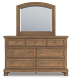 Feddinger Panel Storage Bed. Dresser, Mirror, Chest and Nightstand
