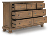 Feddinger Storage Sleigh Bed with Dresser and Nightstand