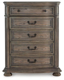 Ardenfield Upholstered Sleigh Bed, Dresser, Mirror, Chest and Nightstand
