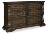 Maylee Upholstered Panel Bed, Dresser and 2 Nightstands