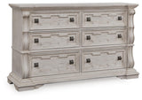 Bruchandi Upholstered Panel Bed and Dresser