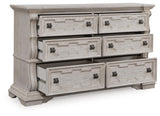 Bruchandi Upholstered Panel Bed and Dresser