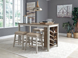 Hartwell Counter Height Dining Table and 4 Bar Stools