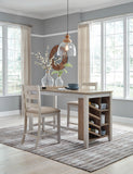 Hartwell Counter Height Dining Table and 2 Bar Stools