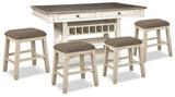 Vanderley Counter Height Dining Table and 4 Barstools
