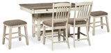 Vanderley Counter Height Dining Table and 4 Barstools