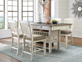 Vanderley Counter Height Dining Table and 4 Bar Stools