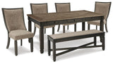 Pinehurst Dining Table and 4 Chairs with Bench