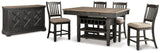 Pinehurst Counter Height Dining Table and 4 Barstools with Server