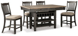 Pinehurst Counter Height Dining Table and 4 Barstools with Server