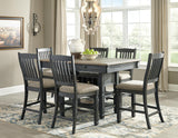 Pinehurst Counter Height Dining Table and 6 Barstools