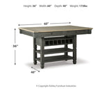Tyler Creek Counter Height Dining Table and 4 Bar Stools