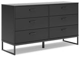 Socalle Panel Headboard, Dresser, Chest and 2 Nightstands
