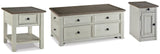 Vanderley Coffee Table with End Table and Chairside End Table
