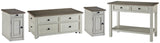 Vanderley Coffee Table and 2 Chairside End Tables with Console