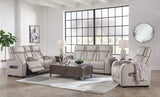 Boyington Dual Power Leather Sofa, Loveseat and Recliner