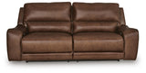 DeepWakes Silverbrooke Dual Power Leather Reclining Sofa and Loveseat