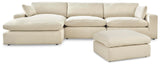 Elyza 3-Piece Sectional with Ottoman