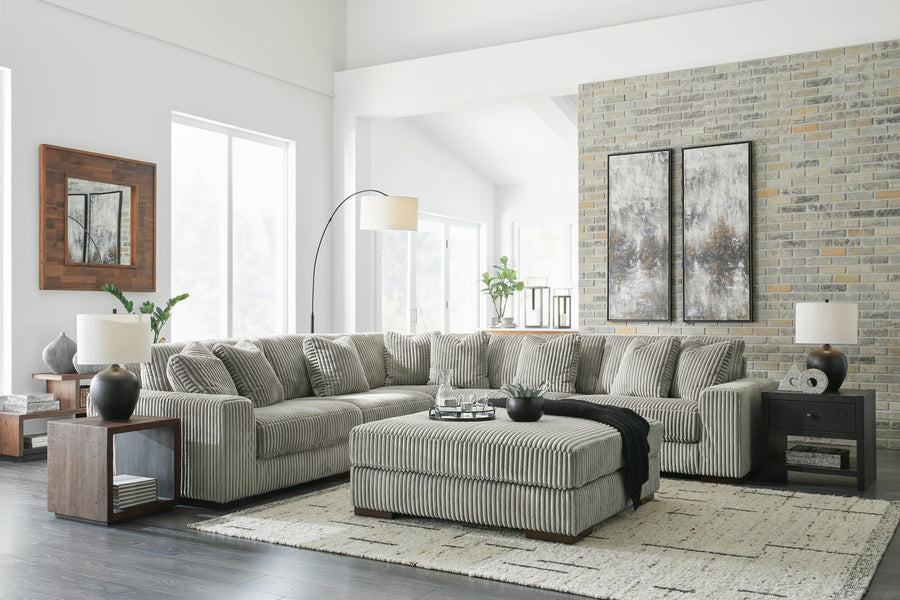 Lindyn 5-Piece Sectional and Ottoman