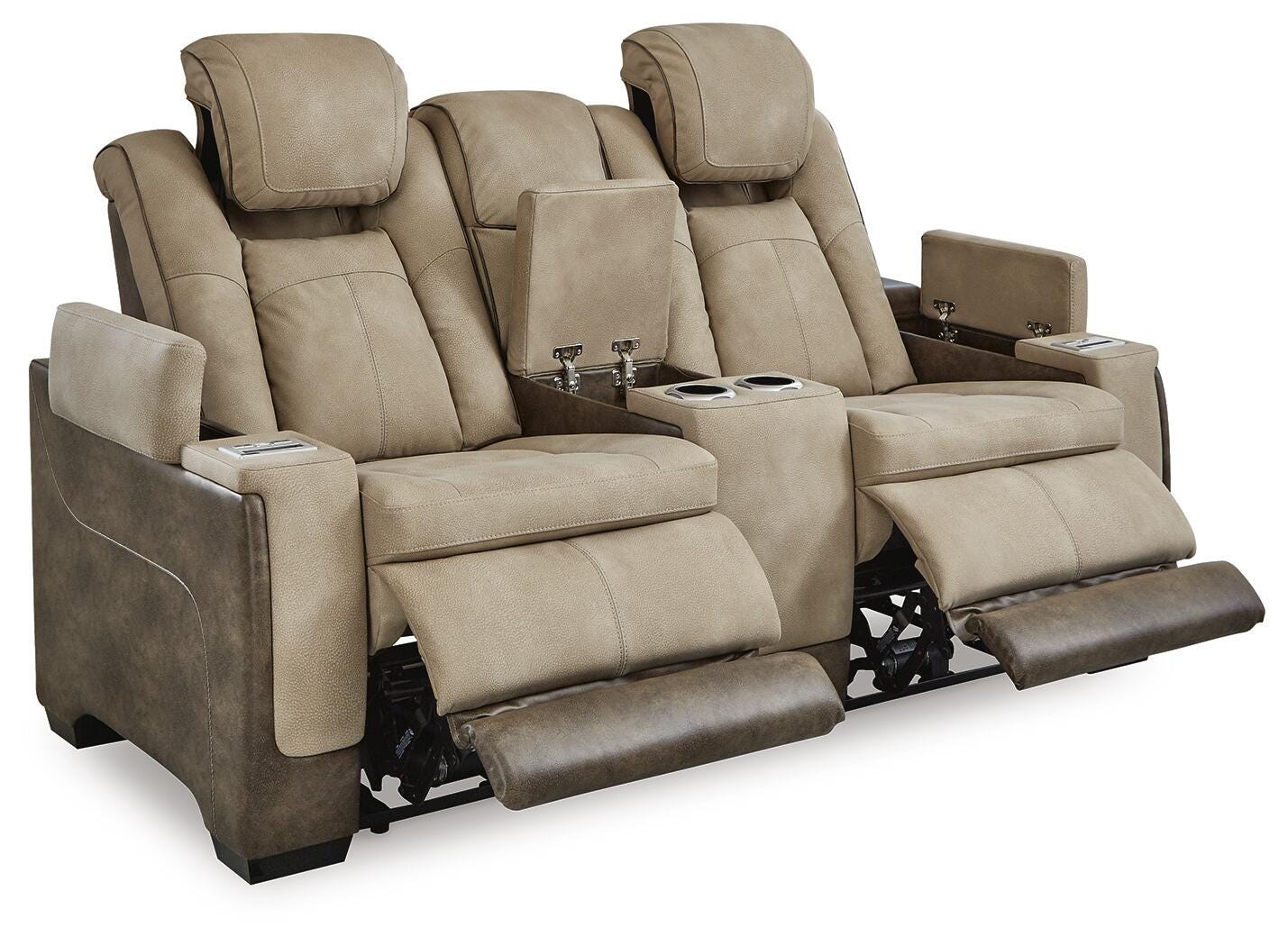 Havenridge Power Reclining Loveseat with Console