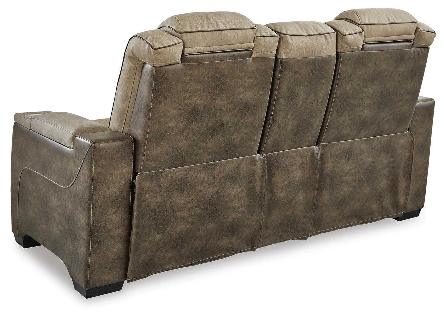 Next-Gen Durapella Power Reclining Loveseat with Console