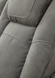 Havenridge Performance Fabric Dual Power Reclining Sofa and Loveseat