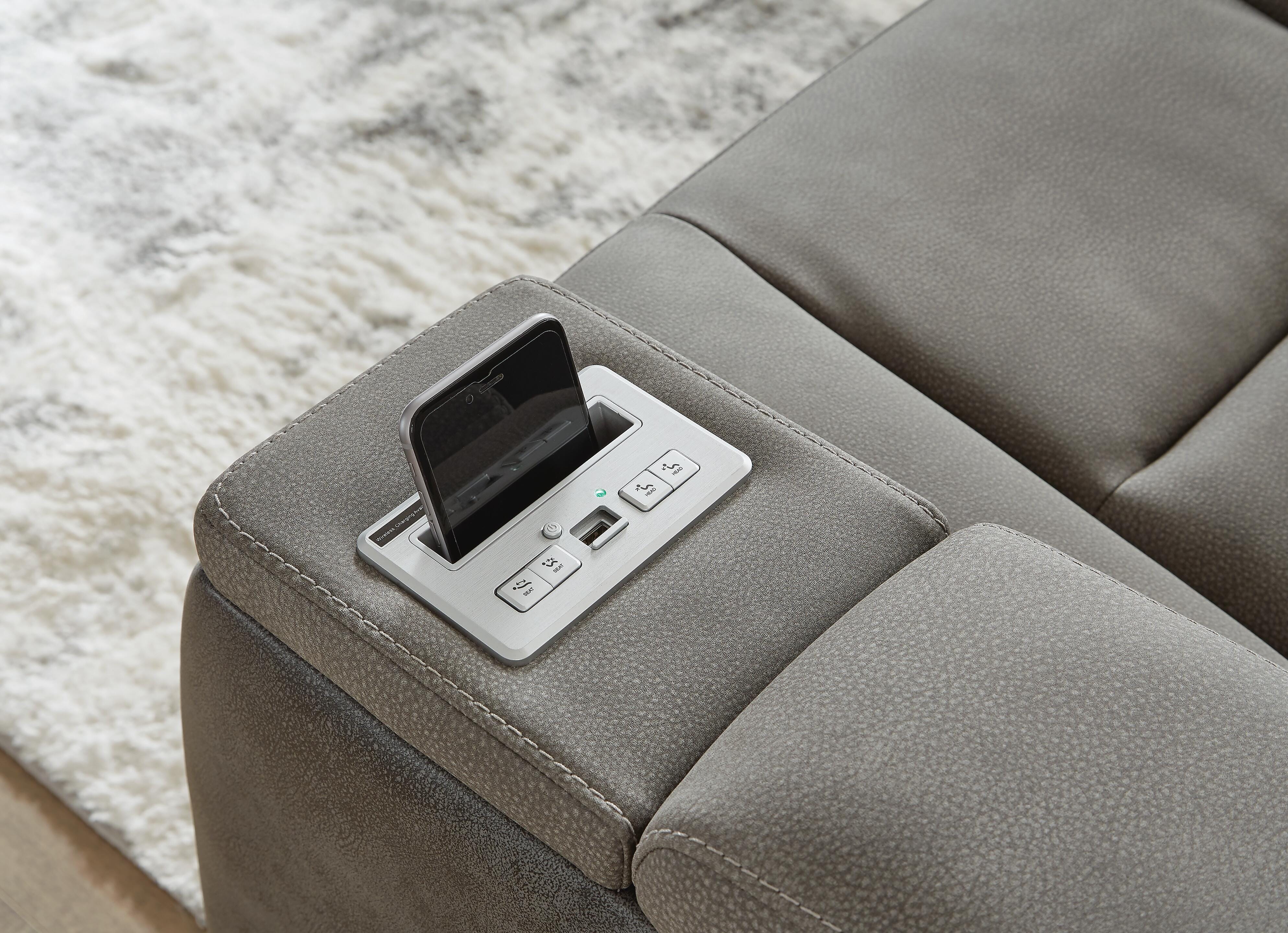 Next-Gen Durapella Power Reclining Loveseat with Console