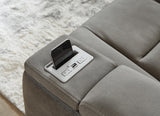 Havenridge Performance Fabric Dual Power Reclining Sofa, Loveseat, and Recliner