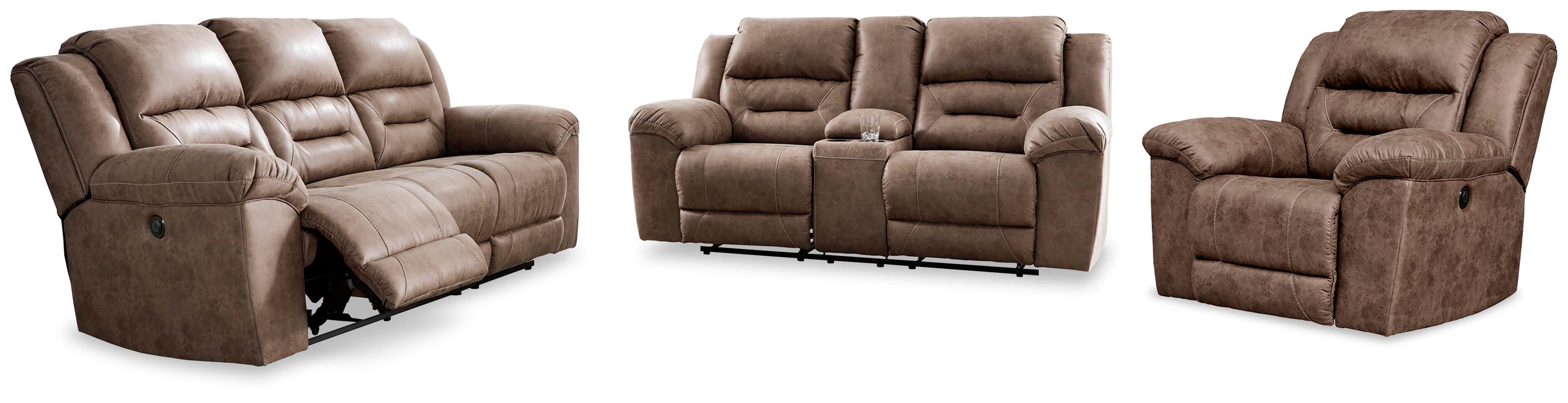 Stoneland Power Reclining Sofa, Loveseat and Recliner Set