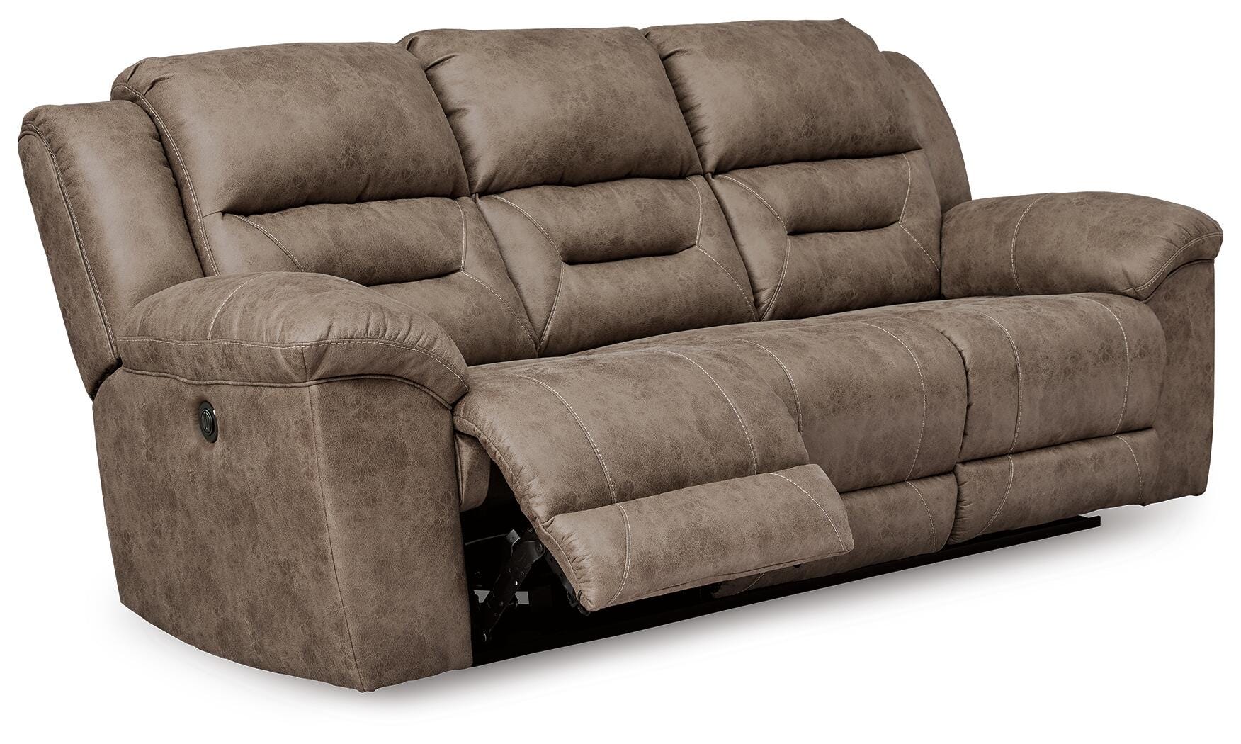 Stoneland Power Reclining Sofa and Manual Recliner