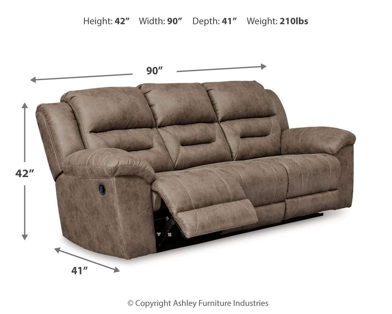 Stoneland Reclining Sofa and Power Reclining Loveseat