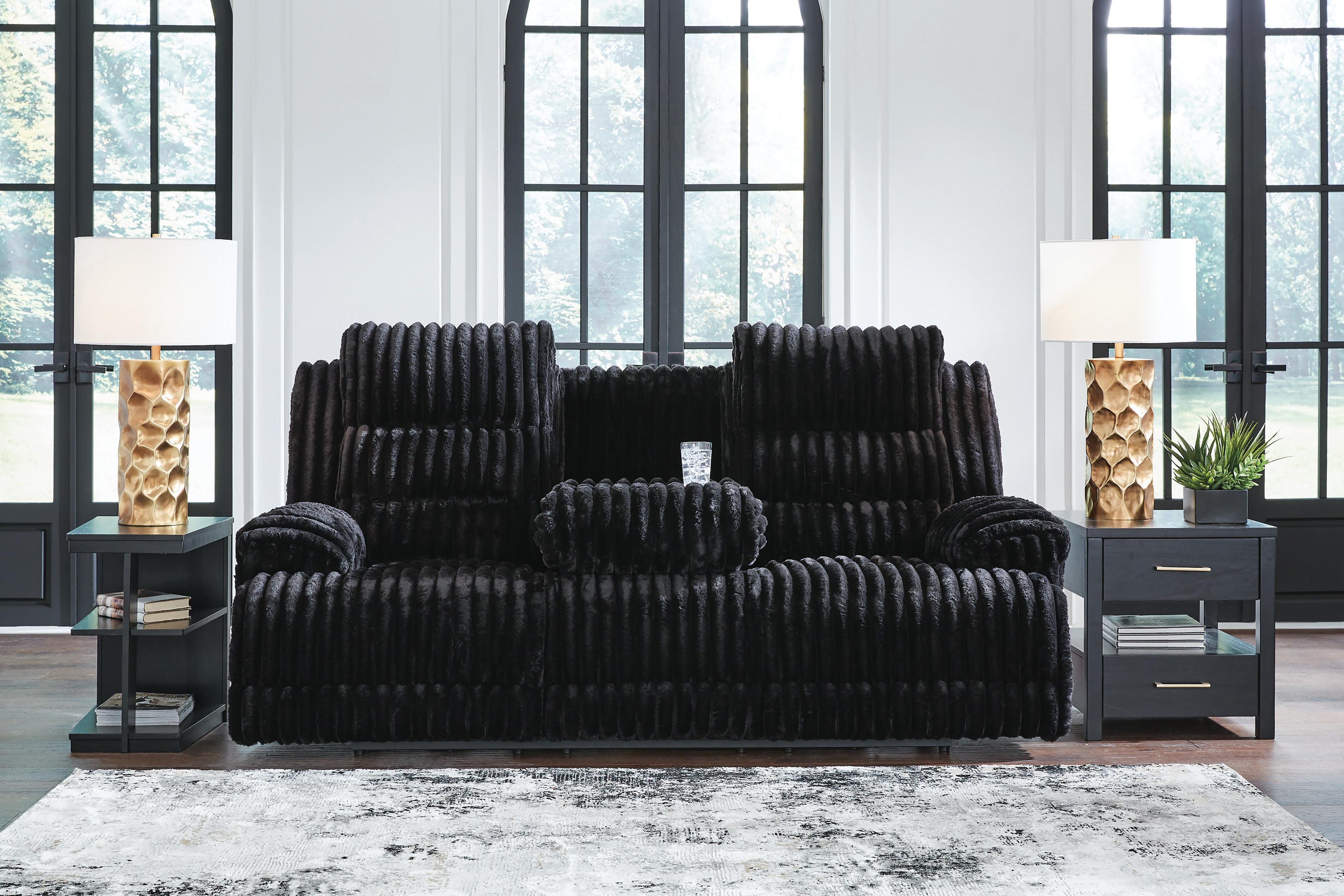 Rhines Falls Power Reclining Sofa with Drop Down Table