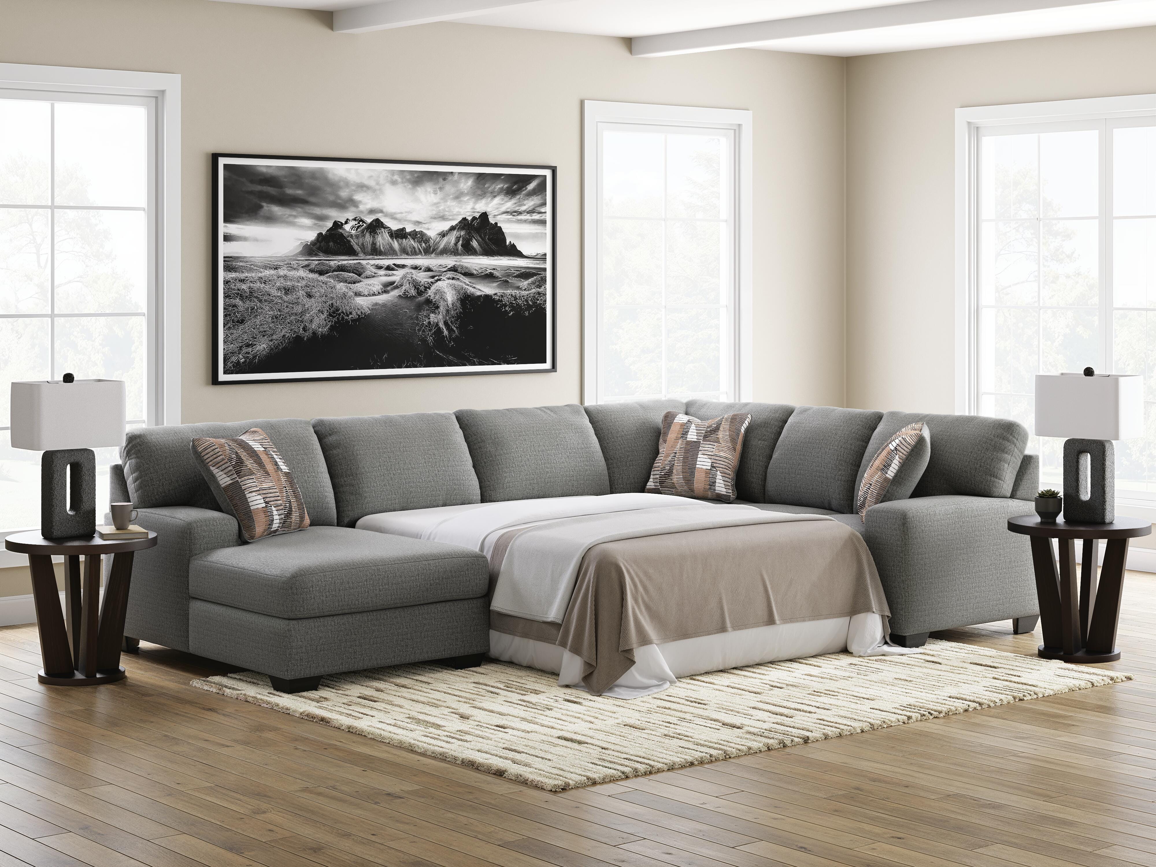 Clarington 3-Piece Sleeper Sectional with Chaise