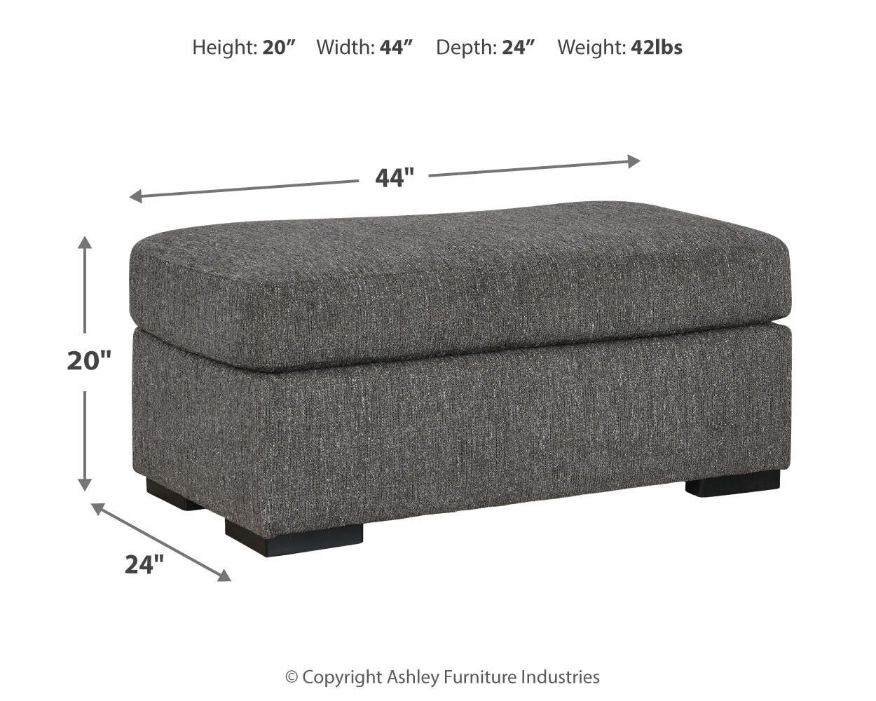 Gardiner Sofa Chaise with Ottoman