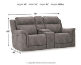 Havenridge Power Reclining Loveseat with Console