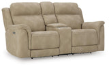 Next-Gen Durapella Power Reclining Loveseat with Console